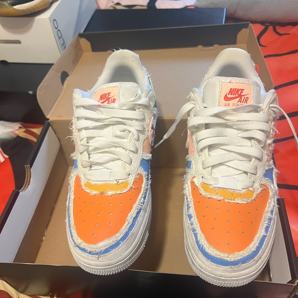 Nike Air Force 1 - Orange and Blue Accents